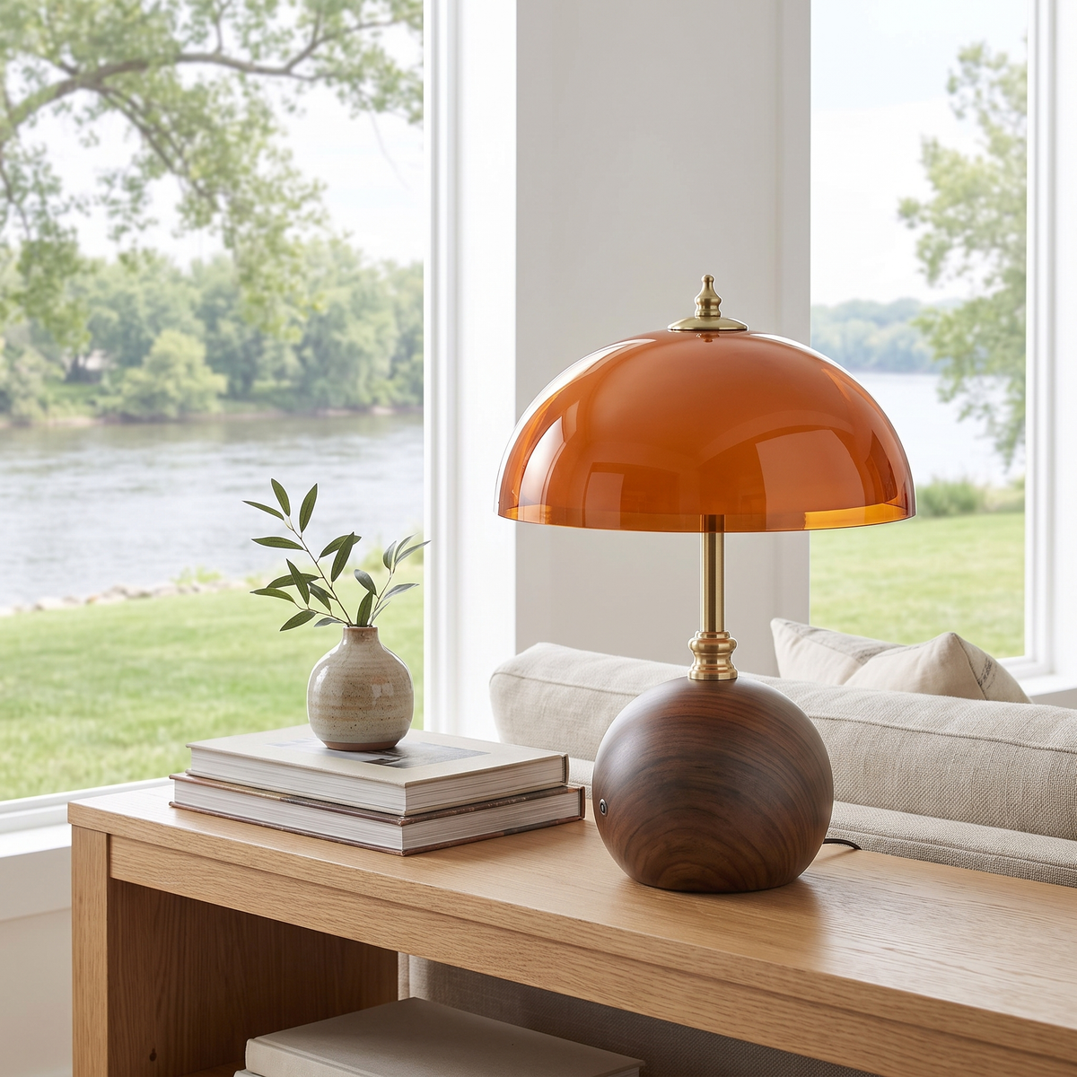 A dome and a walnut base that hold up in daylight