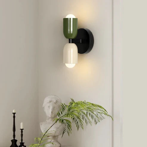 LED wall sconce with round backplate