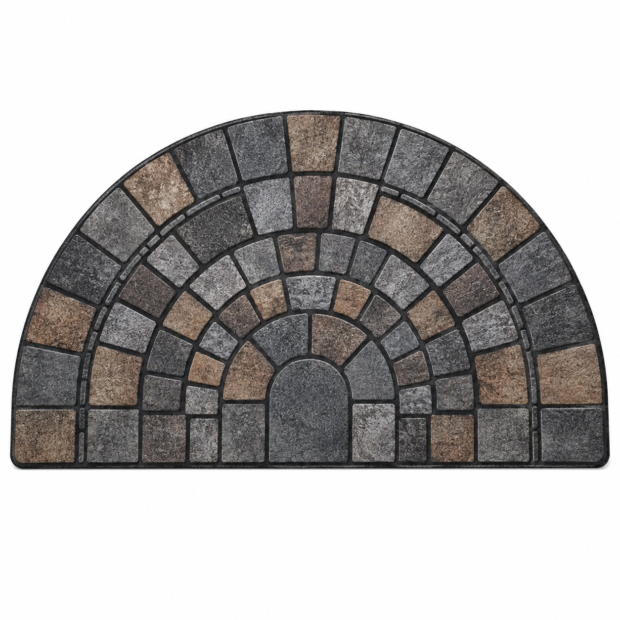 alf-Round Cobblestone Door Mat – Non-Slip Indoor & Outdoor Entry Rug