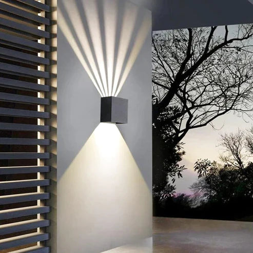 black cube wall light
