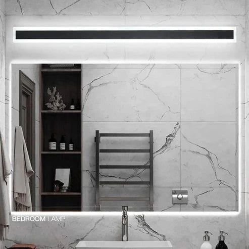 black vertical wall light
