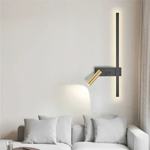 black wall mounted bedroom light
