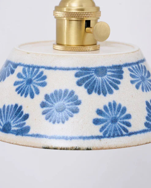 ceramic floral wall light
