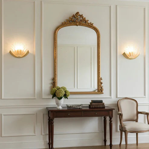 clear glass wall light
