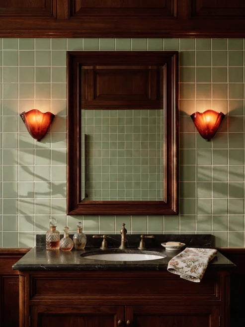 corolla glass wall sconce
