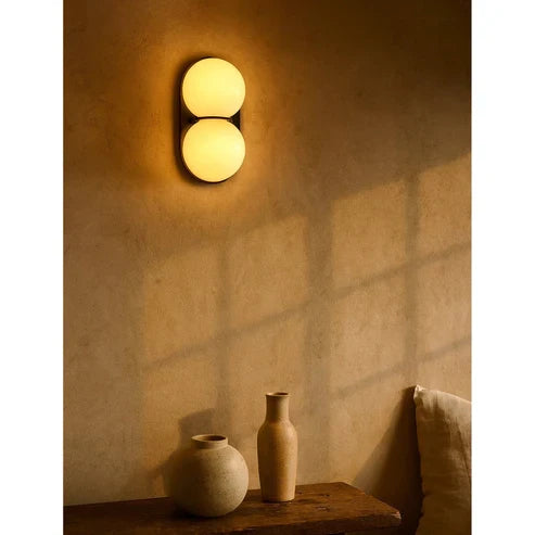 double globe wall light
