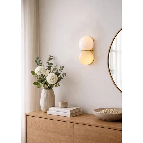 globe shade wall sconce
