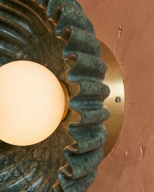 green ceramic wall lamp