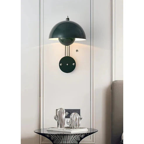 green wall mounted lamp
