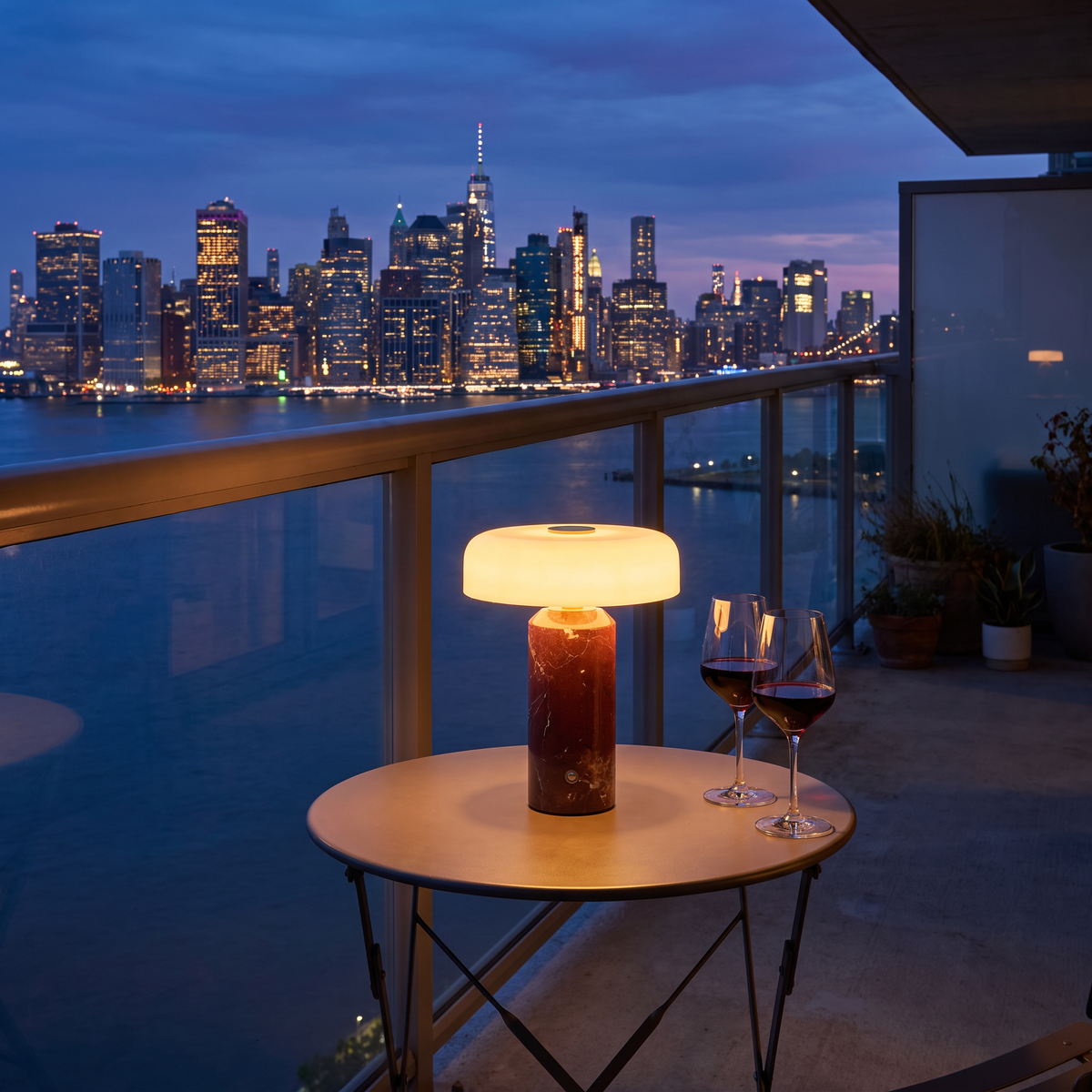 Dinner with the skyline