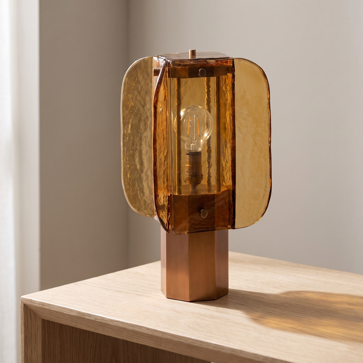 Glass and copper, worth looking at unlit