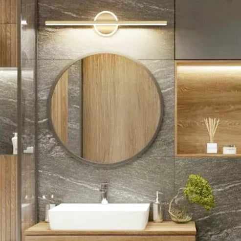 linear mirror wall light
