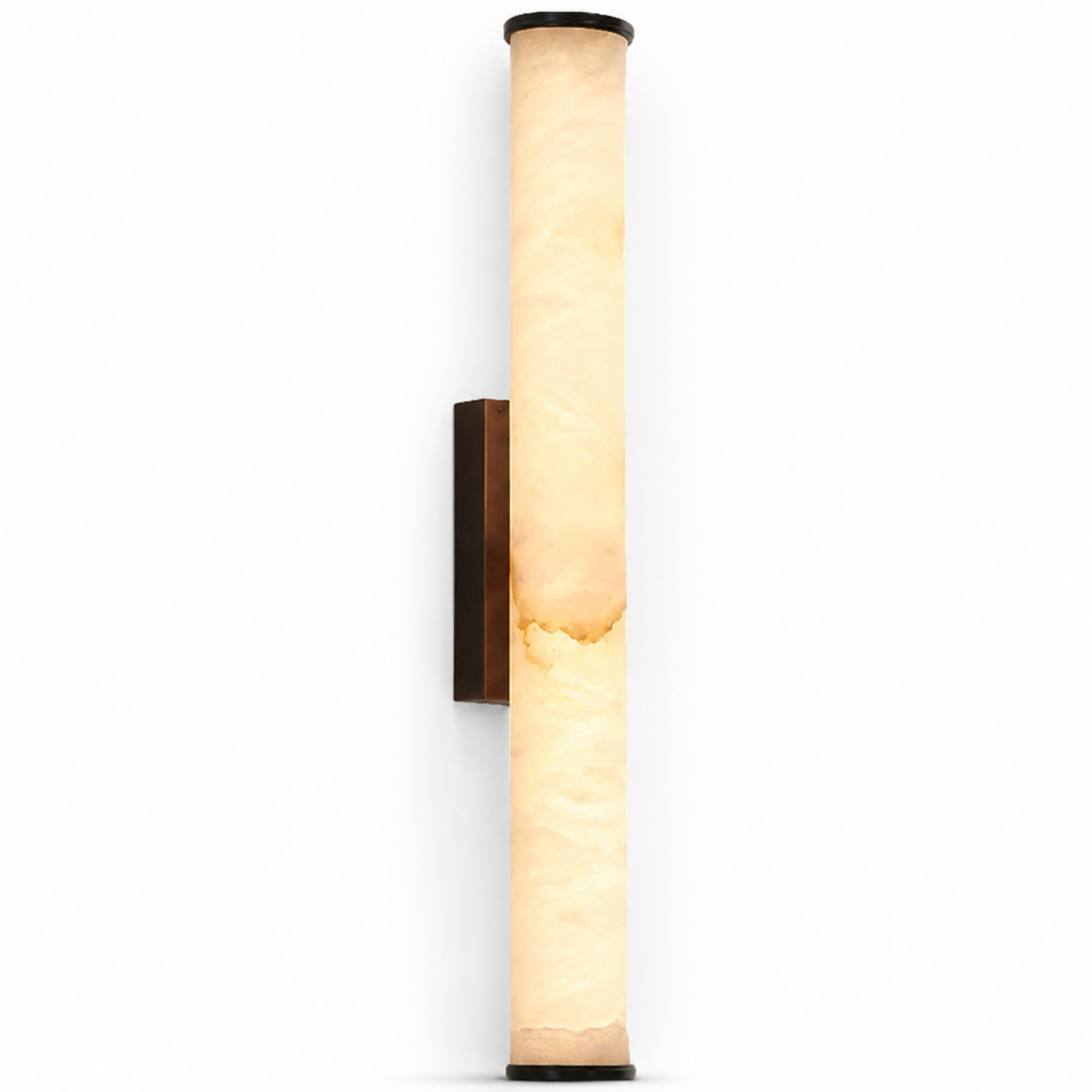 marble effect tube LED wall sconce
