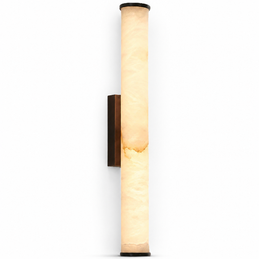 marble effect tube LED wall sconce
