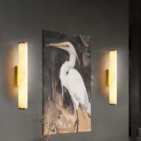 marble effect wall lamp
