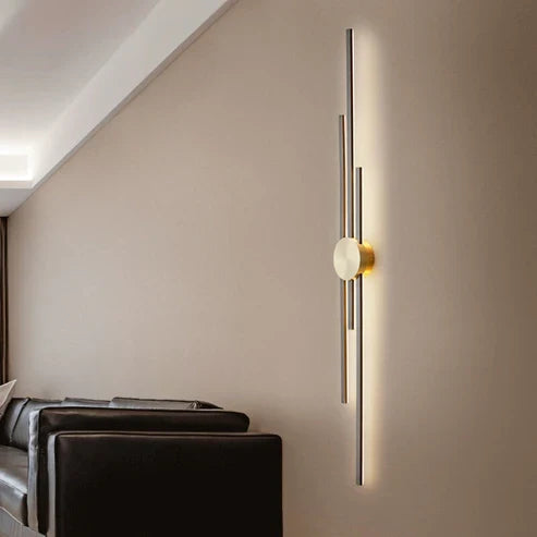 modern vertical linear LED wall sconce
