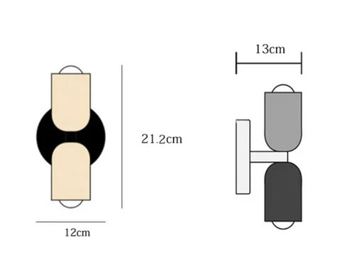 peach cylinder wall light