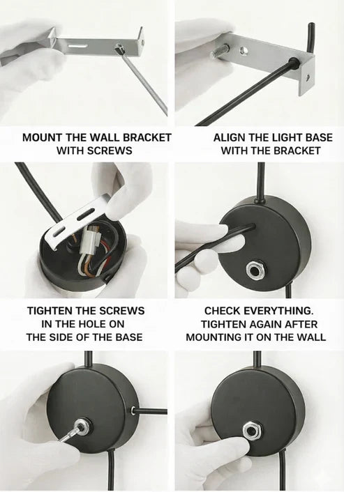 round backplate wall lamp
