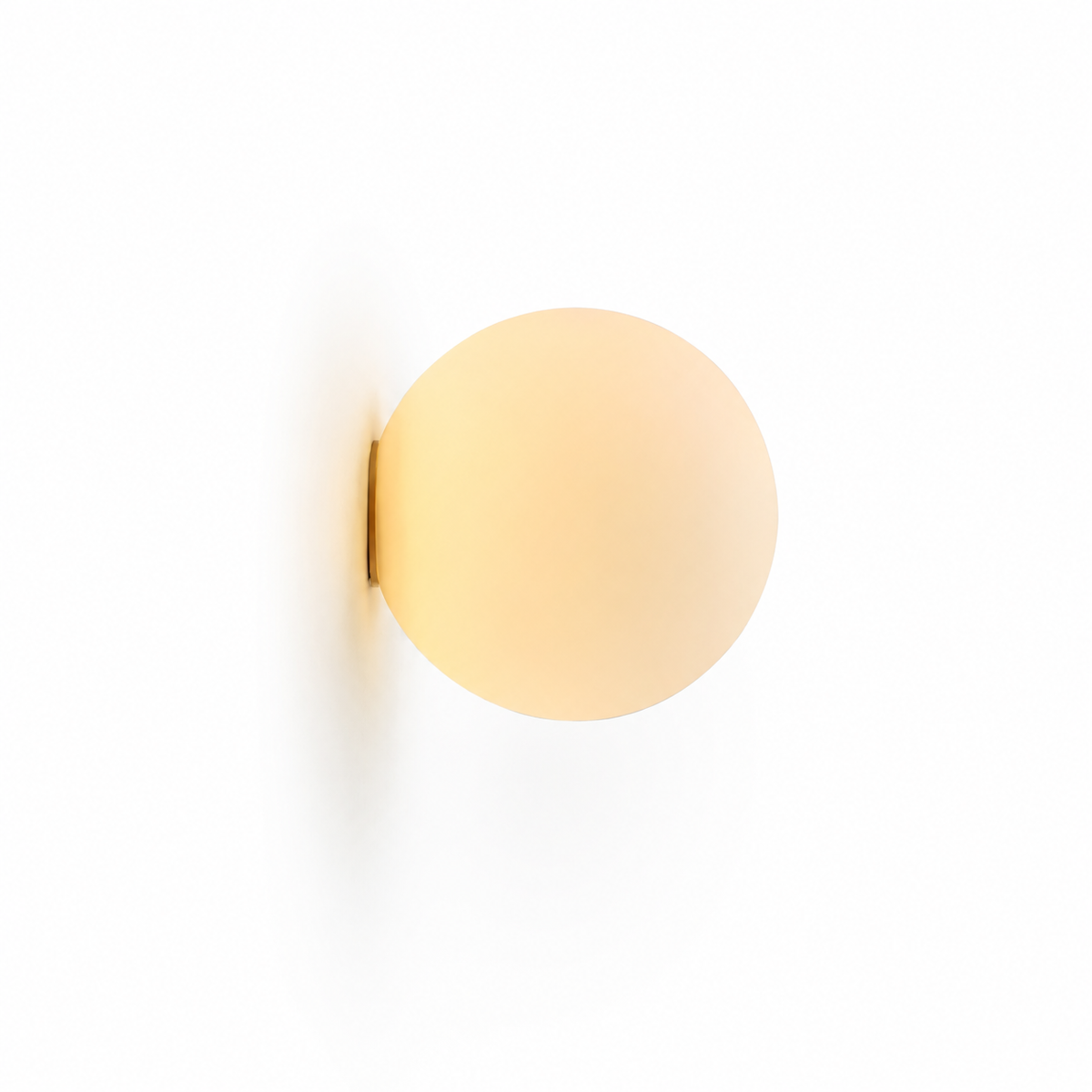 round glass globe LED wall sconce
