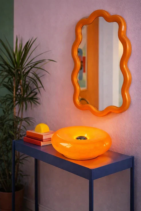 round glass table lamp
