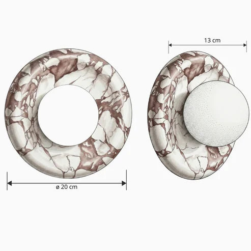 round marble wall sconce
