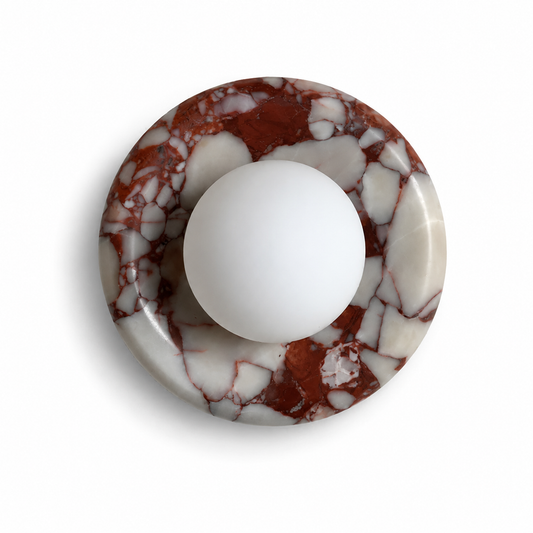 round stone wall sconce
