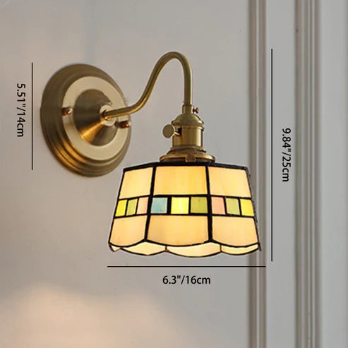 stained glass wall sconce
