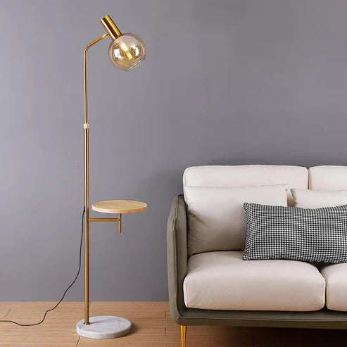 standing lamp with table
