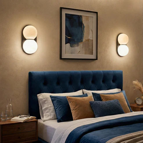 two globe wall light
