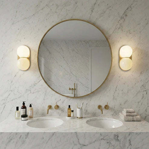 vertical globe wall sconce
