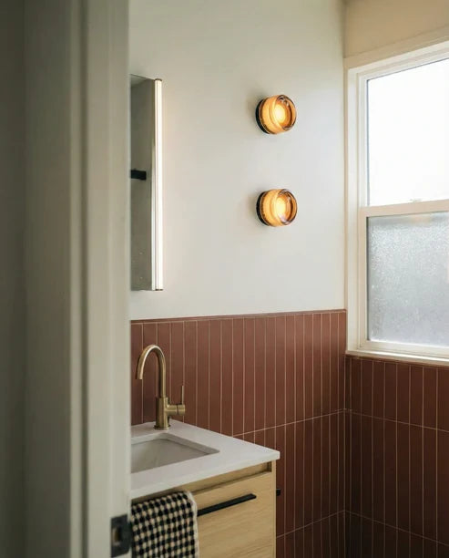 warm glow glass wall light
